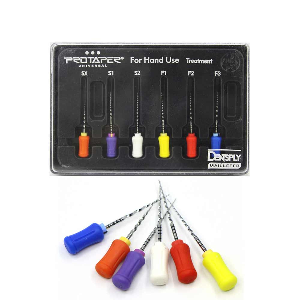 Ручные файлы ProTaper Hand 21мм ассорти (6шт) (Протейпер), A041802190112, МАЛИФЕР