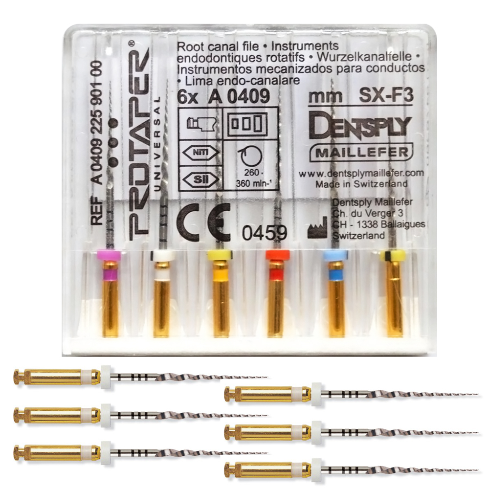 Машинные файлы ProTaper 21мм S2 (6шт), A041022110212, МАЛИФЕР