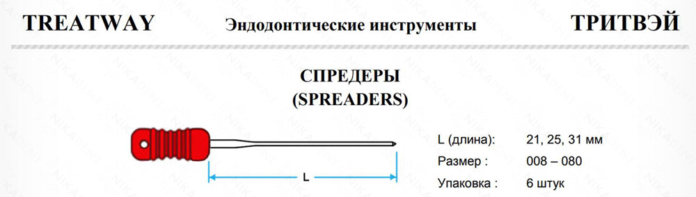 Спредеры Тритвэй, из нержавеющей стали или никель-титанового сплава. Спредеры Тритвэй, из нержавеющей стали или никель-титанового сплава.