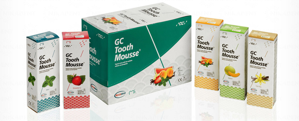 Tooth Mousse гель с био-доступными кальцием и фосфатом для реминерализации эмали и восстановления минерального баланса в полости рта Tooth Mousse гель с био-доступными кальцием и фосфатом для реминерализации эмали и восстановления минерального баланса в полости рта