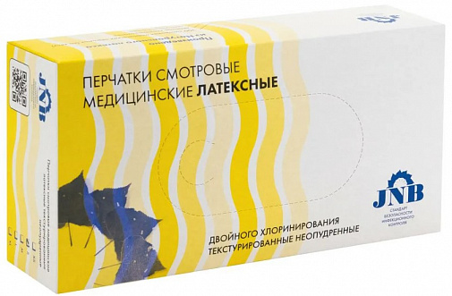 Перчатки латексные XS (5-6), 100шт, JNB