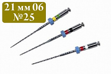 MtwoТейпер файлы 21мм 06 №25 (6шт) (Mtwo), V040236021025, VDW