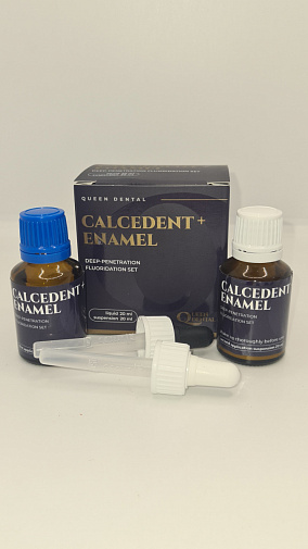 Кальцедент эмаль (Calcedent Enamel KIT), набор, 20мл+20мл, FP2020CE000, Queen Dental