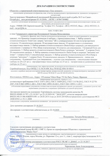 ТоталЦем (TotalCem Automix), прозрачный, шприц, 8г, 10 смесительных насадок, 10 канюлей, TTLCEM-TR, ITENA