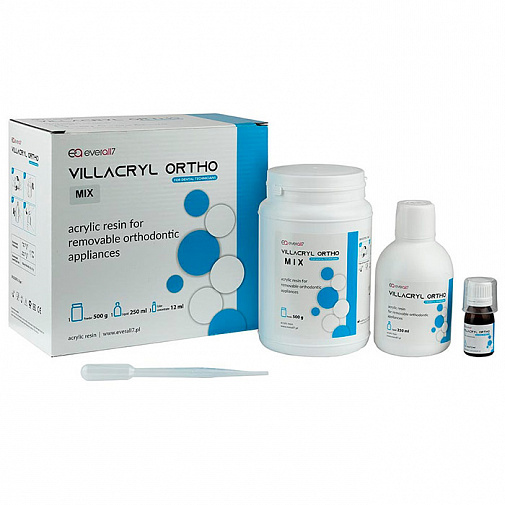 Виллакрил Орто Микс /Villacryl Ortho mix, (набор 500гр+3х12мл+250мл), V170Z01, Everall7