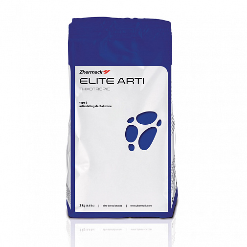 Гипс Элит арти (Elite Arti), артикуляционный белый, 3кг, С410100, Zhermack