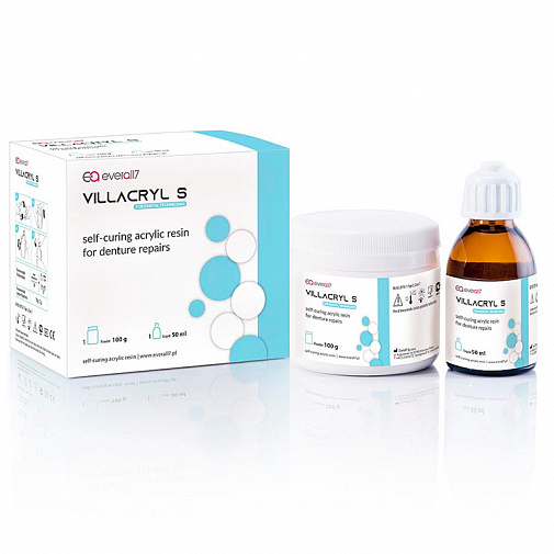 Виллакрил S (Villacryl S), V4, пластмасса для ремонта протезов, 100г+50мл, V130V4Z05, Everall7