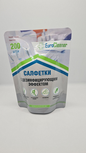 Салфетки дезинфицир. в блоках ЕВРОКЛИНЕР, 200шт, EuroType
