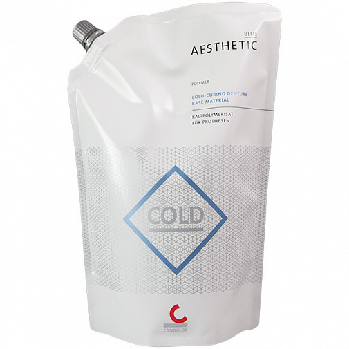 Пластмасса холодной полимеризации опаковый темно-розовый F34 AESTHETIC Blue Polymer (500г), Candulor