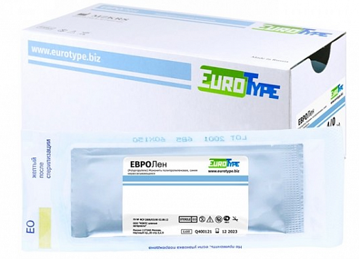 ЕВРОЛЕН 6/0 (12шт, 75см, 13мм Колющая, 3/8) : АРТ 1338К1 6/0(0,7)75-ППИ